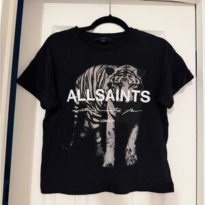 All Saints Black Graphic Tee